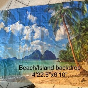 Beach Island Photo Backdrop - Tropical